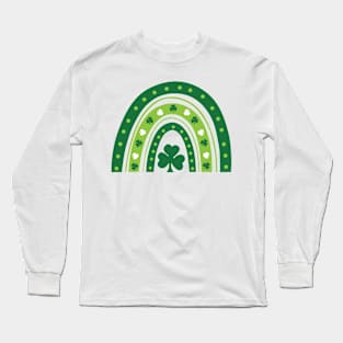 St Patrick's Day Cute Retro Patricks Day Rainbow Long Sleeve T-Shirt